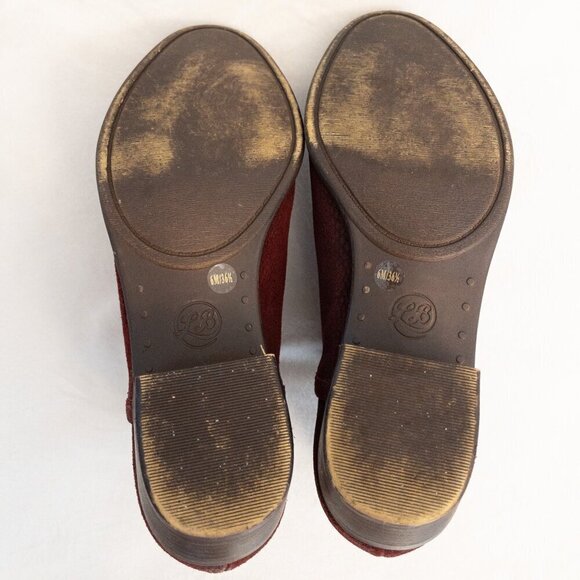 Lucky Brand Red Suede Ankle Booties – Size 6.5M Low Heel Western V-Cut - Picture 6 of 7